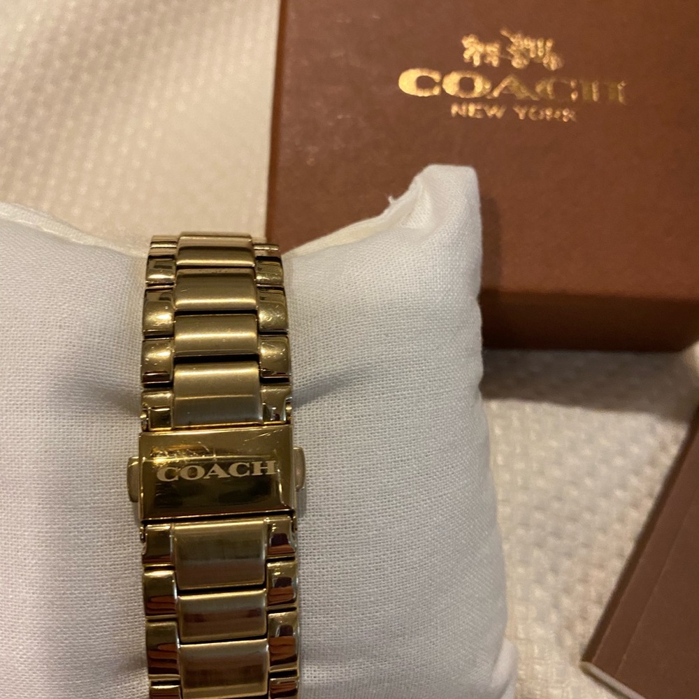 Coach Gold & Coral Boyfriend Watch - Picture 4 of 5